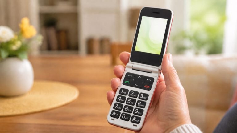 Seniorentelefon mit großen Tasten auswählen