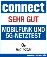 o₂ Mobilfunk- und 5G-Netztest: Sehr gut, connect Heft 1/2024